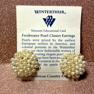 Cream Cluster Freshwater Pearl Earrings